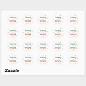 Boho Kerst sticker Vakantie Label Retro (Vel)
