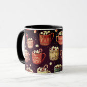 Boho Kerst Warme Chocolade Mok (Voorkant links)