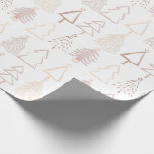 Boho Kerstboom Pattern Dusty Pink Holiday Cadeaupapier (Hoek)
