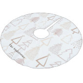 Boho Kerstboom Pattern Dusty Pink Holiday Kerstboom Rok (Gekanteld)