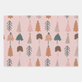 Boho kerstboompatroon  inpakpapier vel (Voorkant 3)