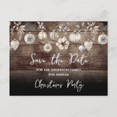 Boho Kerstfeest Save the Date Briefkaart (Voorkant)
