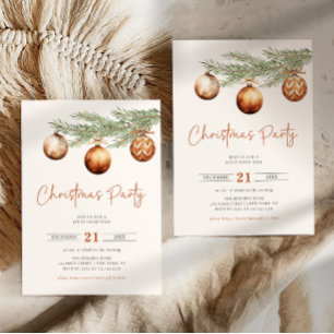 Boho Kerstfeest Winter Uitnodiging