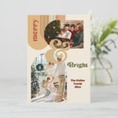 Boho Kerstfoto Retro Holiday (Staand voorkant)