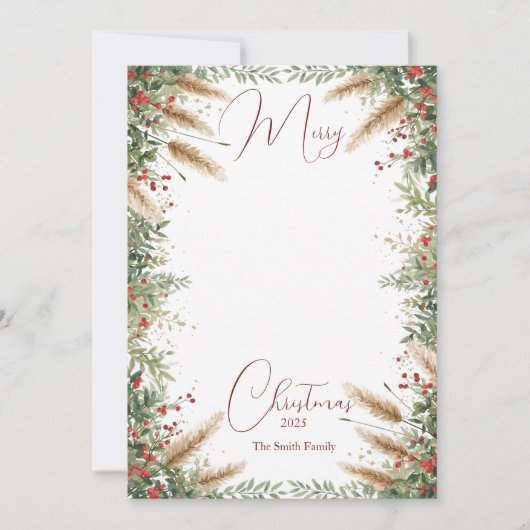 Boho kerstKaart Kaart (Voorkant)