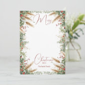 Boho kerstKaart Kaart (Staand voorkant)