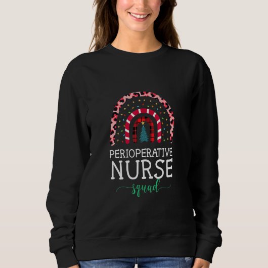 Boho Kerstleopard Rainbow Perioperative Nurse Trui (Voorkant)