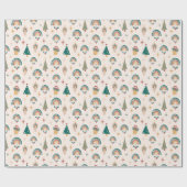 Boho Kerstmis Cadeaupapier (Vlak)