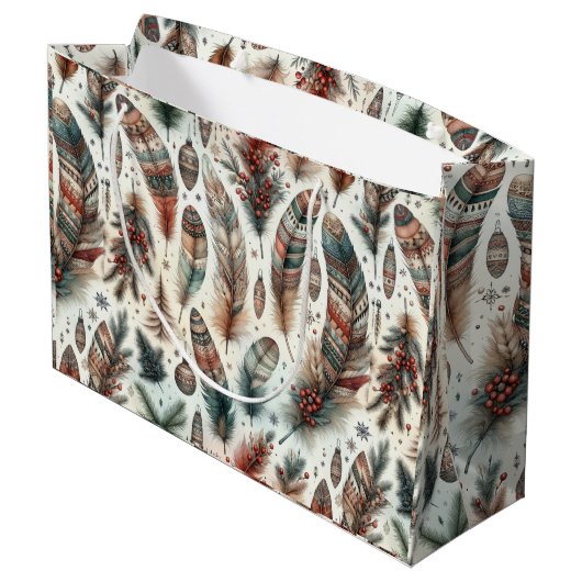 Boho Kerstmis Groot Cadeauzakje (Achterkant Gekanteld)