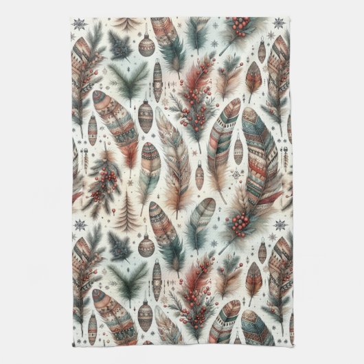 Boho Kerstmis Theedoek (Verticaal)