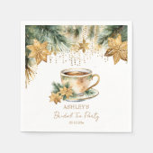 Boho Kerstmis winter bruiloft theekransje Servet (Voorkant)