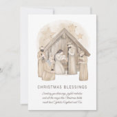 Boho Kerststal scène kerstkaart (Voorkant)