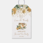 Boho Kerstwinter vrijgezellenfeest theefeest favo Cadeaulabel (Voorkant)