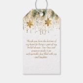 Boho Kerstwinter vrijgezellenfeest theefeest favo Cadeaulabel (Achterkant)