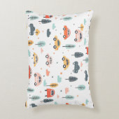 Boho Kinder auto's, bomen en wolkenpatronen Accent Kussen (Voorkant(Verticaal))