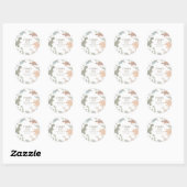 Boho Kinder Dinosaur-Theme Birthday Dank je Ronde Sticker (Vel)