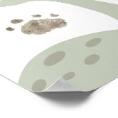 Boho Kinder Dinosaur-Theme Birthday Sign Poster (Hoek)