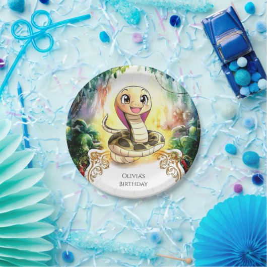 Boho Kinder Snake Verjaardag Papieren Bordje (Feest)