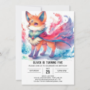 Boho Kinderen Fox Verjaardag Kaart