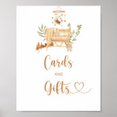 Boho kinderkamer beer mobiele Kaarten en geschenke Poster (Voorkant)