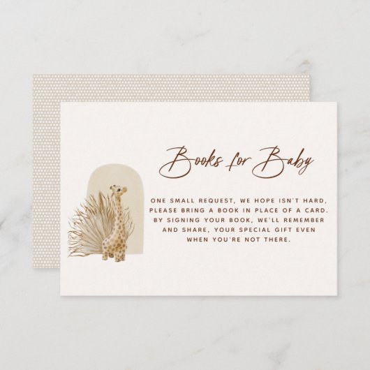 Boho kinderkamer boek verzoek bijgevoegde kaart (Voorkant / Achterkant)