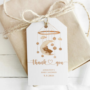 Boho kinderkamer mobiel bedank kaartje cadeaulabel