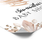 Boho-kinderkamer Pampasgras Meisje Baby Shower Wel Poster (Hoek)
