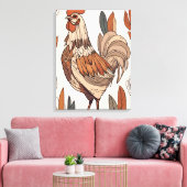 Boho kip Leaf Botanische kunst stijl Modern Canvas Afdruk (Insitu (Woonkamer))