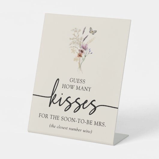 Boho Kisses Bord Reclamebord Met Voetstuk (Voorkant)