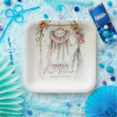 Boho  Kleding Script Baby shower Papieren Bordje (Feest)