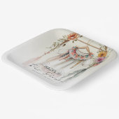 Boho  Kleding Script Baby shower Papieren Bordje (Gebogen)