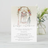 Boho  Kleding Script Boheemse Baby shower Kaart (Staand voorkant)