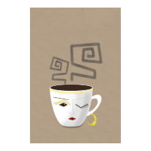 Boho klein wit Afrikaans Arabisch koffiekopje deel