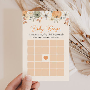 Boho kleine pompoen bloemenspel Baby shower bingog