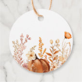 Boho kleine pompoen Herfst wilde bloemen dank u Bedankjes Labels (Achterkant)