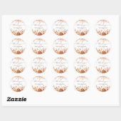 Boho kleine pompoen Herfst wilde bloemen dank u Ronde Sticker (Vel)