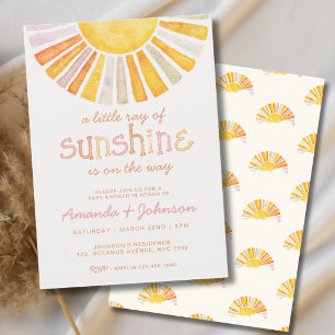 Boho Kleine Straal van Zonneschijn Baby Shower Kaart