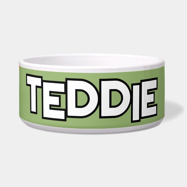 Boho Kleuren Turquoise Salie Groen Voerbakje (Voorkant)