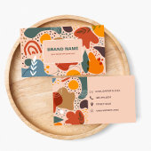 Boho Kleurrijk Patroon Abstract Kleurrijk Visitekaartje