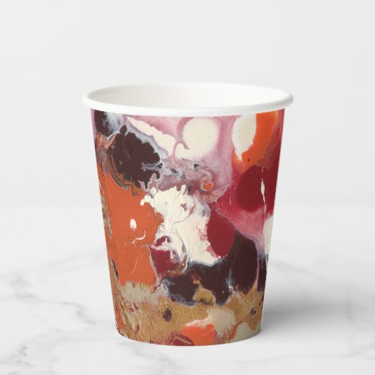 Boho Kleurrijke Abstracte 60ste Verjaardagsfeest Papieren Bekers (Achterkant)