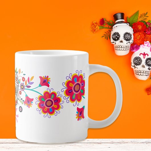 Boho Kleurrijke Dag van de Dode Specialiteit Mok