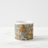 Boho Kleurrijke Tuin Bloemen Geel Naam Espresso Kop (Voorkant)