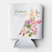Boho Kleurrijke Waterverf Bloemen Baby shower Cust Blikjeskoeler (Voorkant)