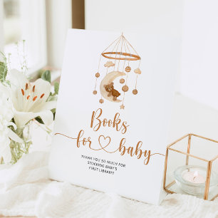 Boho kleuterboeken voor baby reclamebord met voetstuk