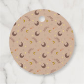 Boho Koala Moon Star Neutral Baby Shower Bedankjes Labels (Achterkant)