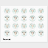Boho Koe Ronde Sticker (Vel)