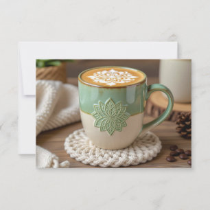Boho koffiemok Zakelijke bedankkaart voor de feest Kaart