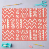 Boho koraal wit patroon decoupage tissuepapier (Craft)