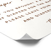 Boho-kraamfeest Luierspel Bord Poster (Hoek)