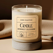 Boho Kraft Beige Papieren Kaars Etiketten Sticker